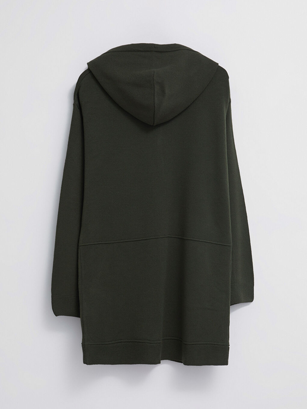 Hooded Plain Long Sleeve Women's Knitwear Cardigan-6