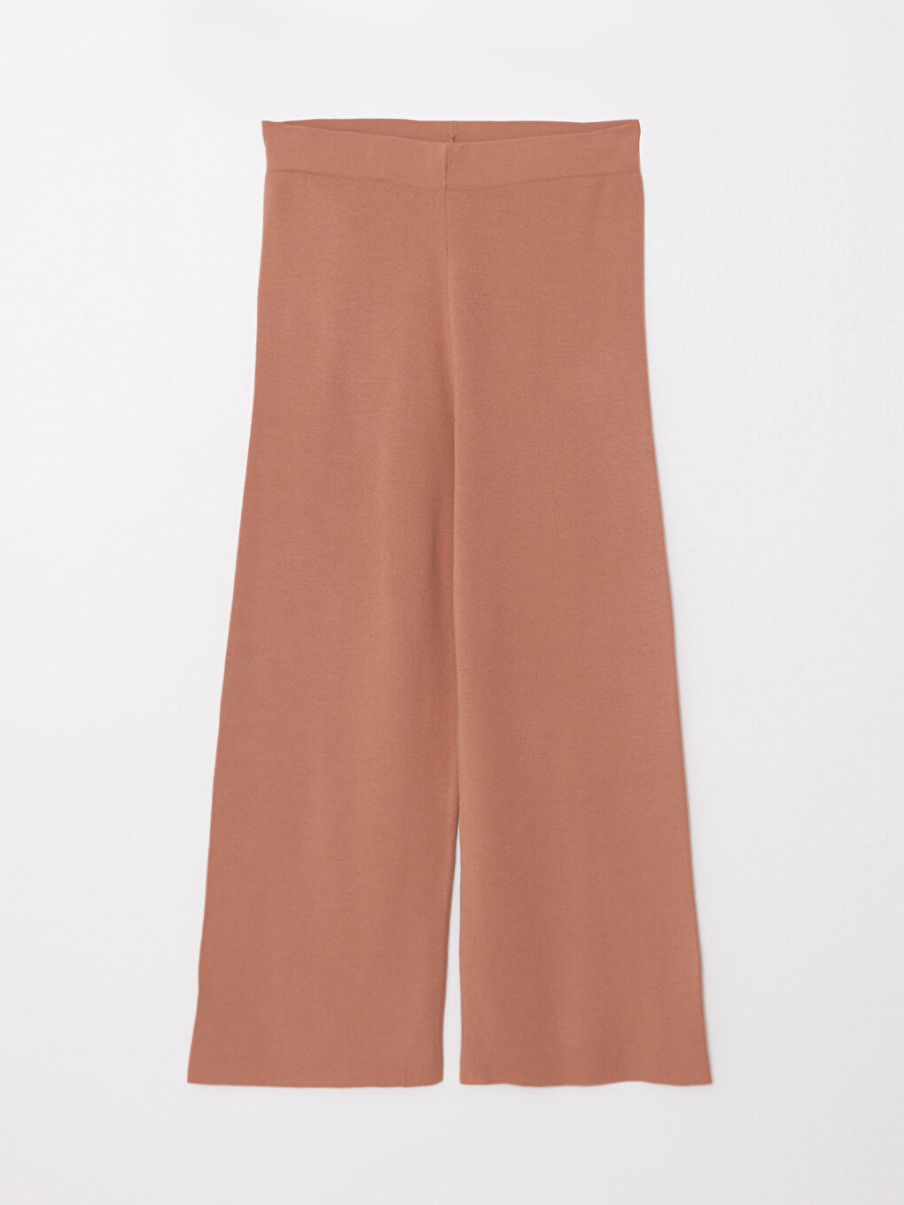 Women's Elasticated Waist Plain Knitwear Trousers-5