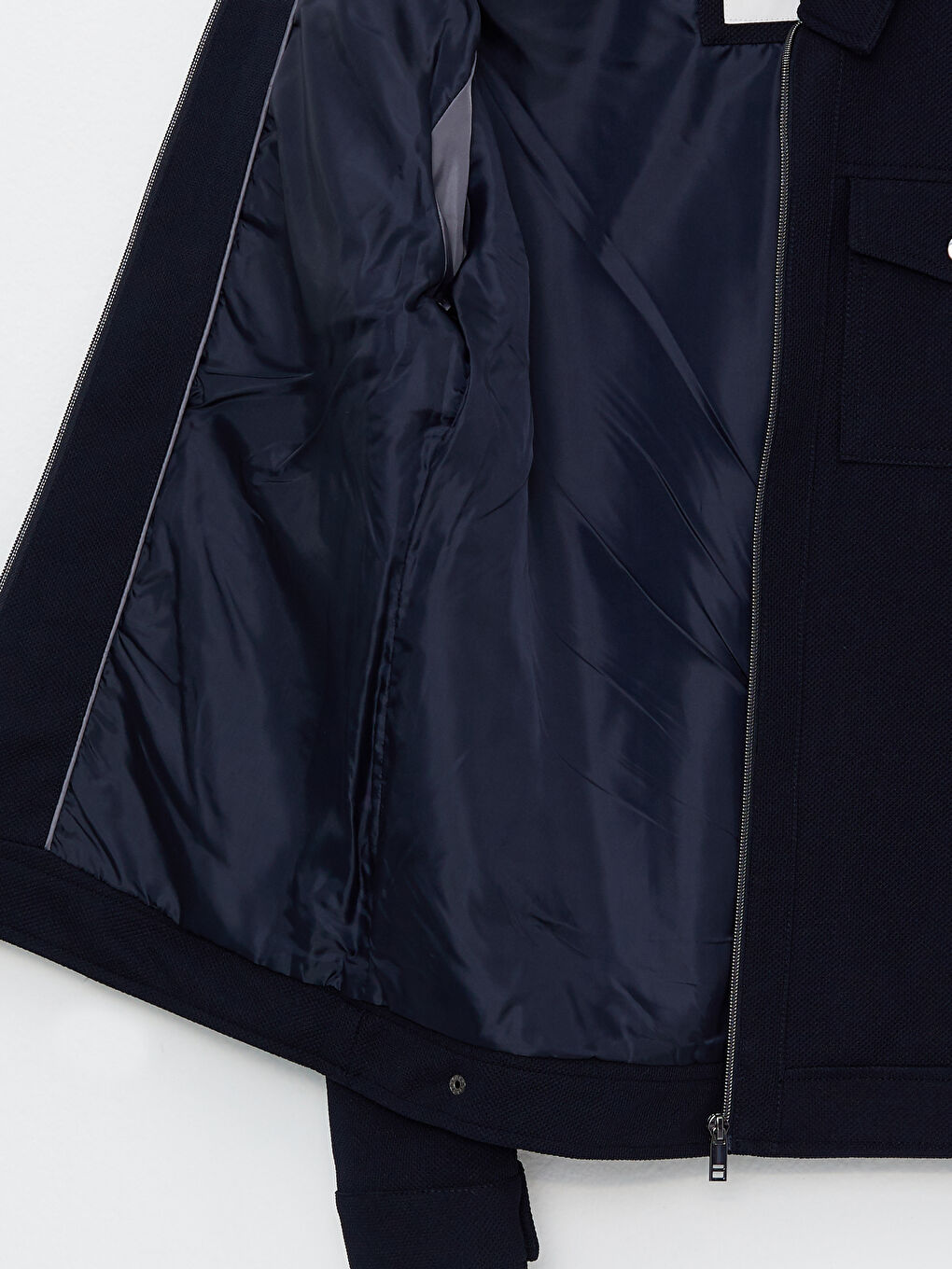 Lacivert Slim Fit Gömlek Yaka Erkek Mont-12