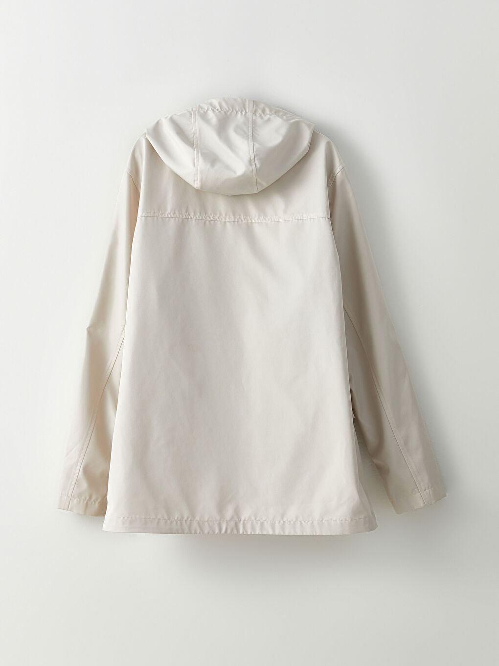 Bej Slim Fit Kapüşonlu Erkek Mont-10