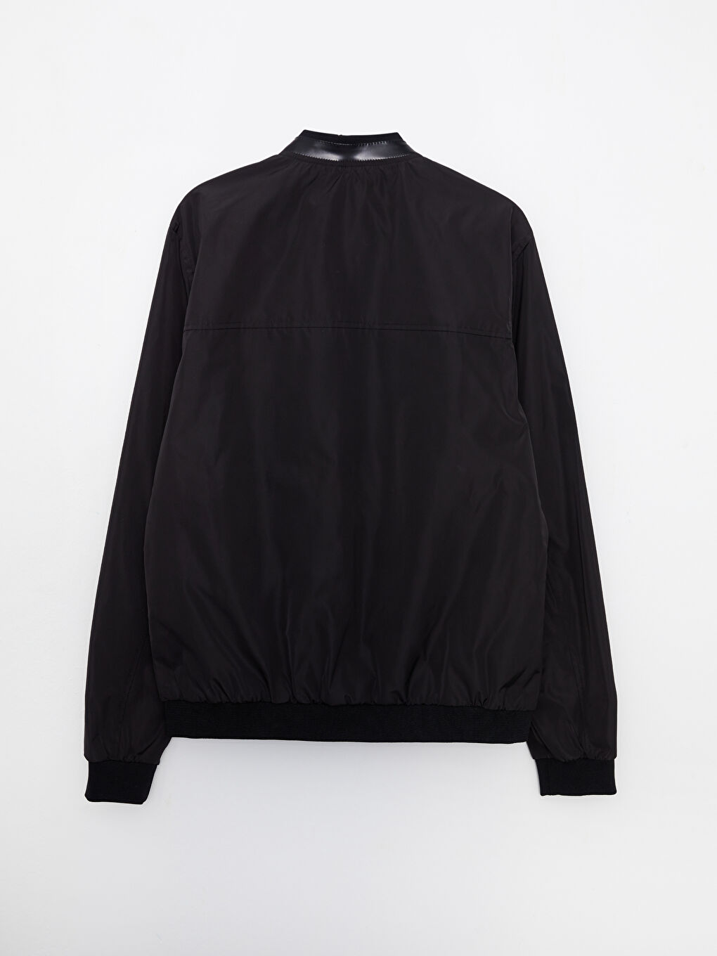 Siyah Slim Fit Kolej Yaka Erkek Mont-6