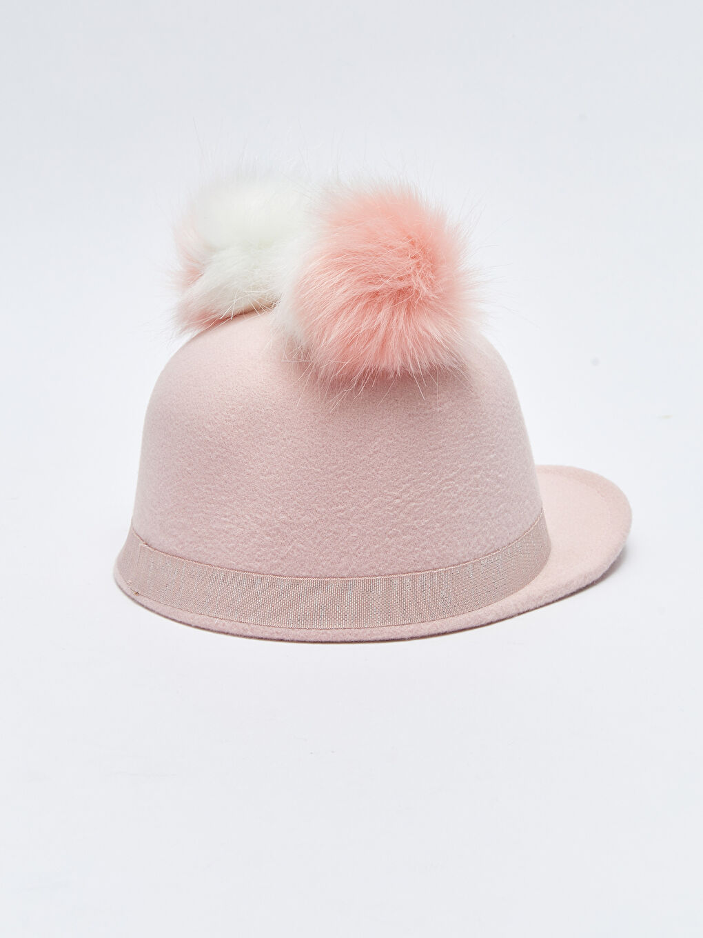 Double Pompom Girls' Stamp Equestrian Hat-1