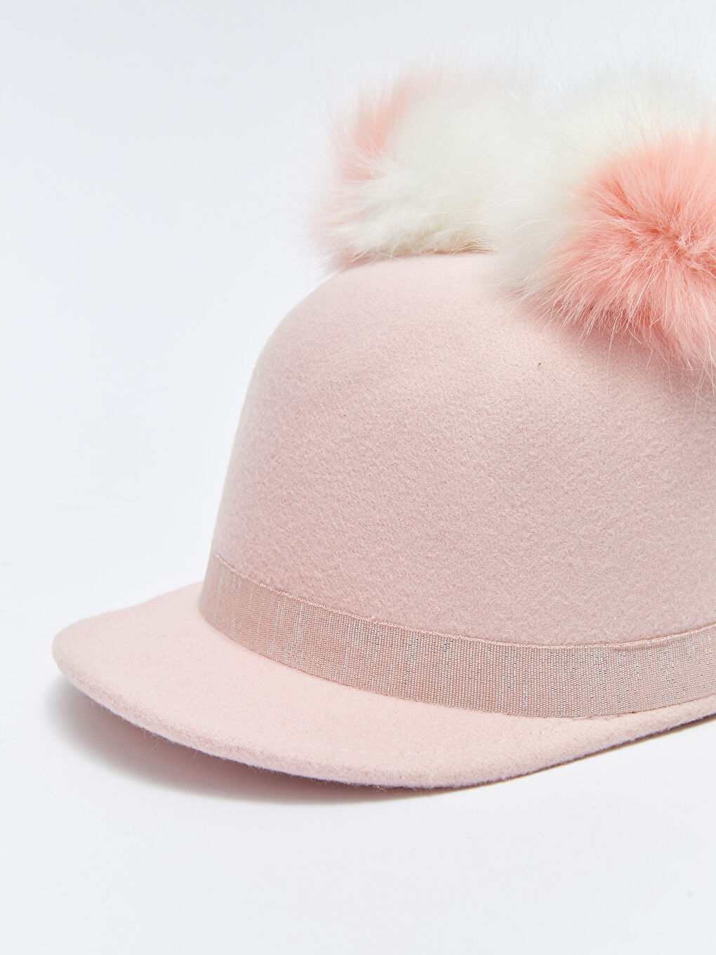 Double Pompom Girls' Stamp Equestrian Hat-3