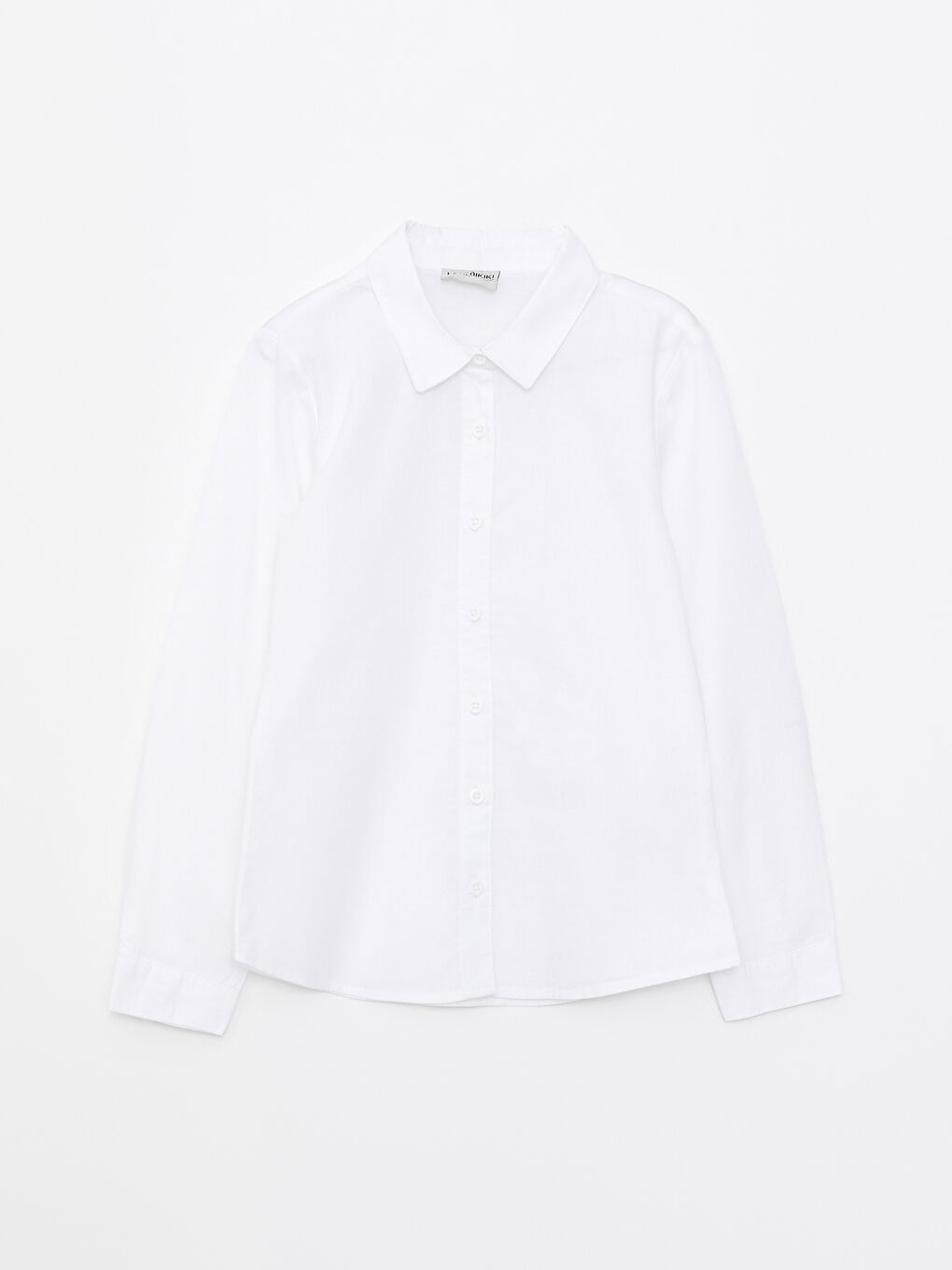 LCW Kids Basic Uzun Kollu Poplin Kız Çocuk Gömlek -W20298Z4-R9K