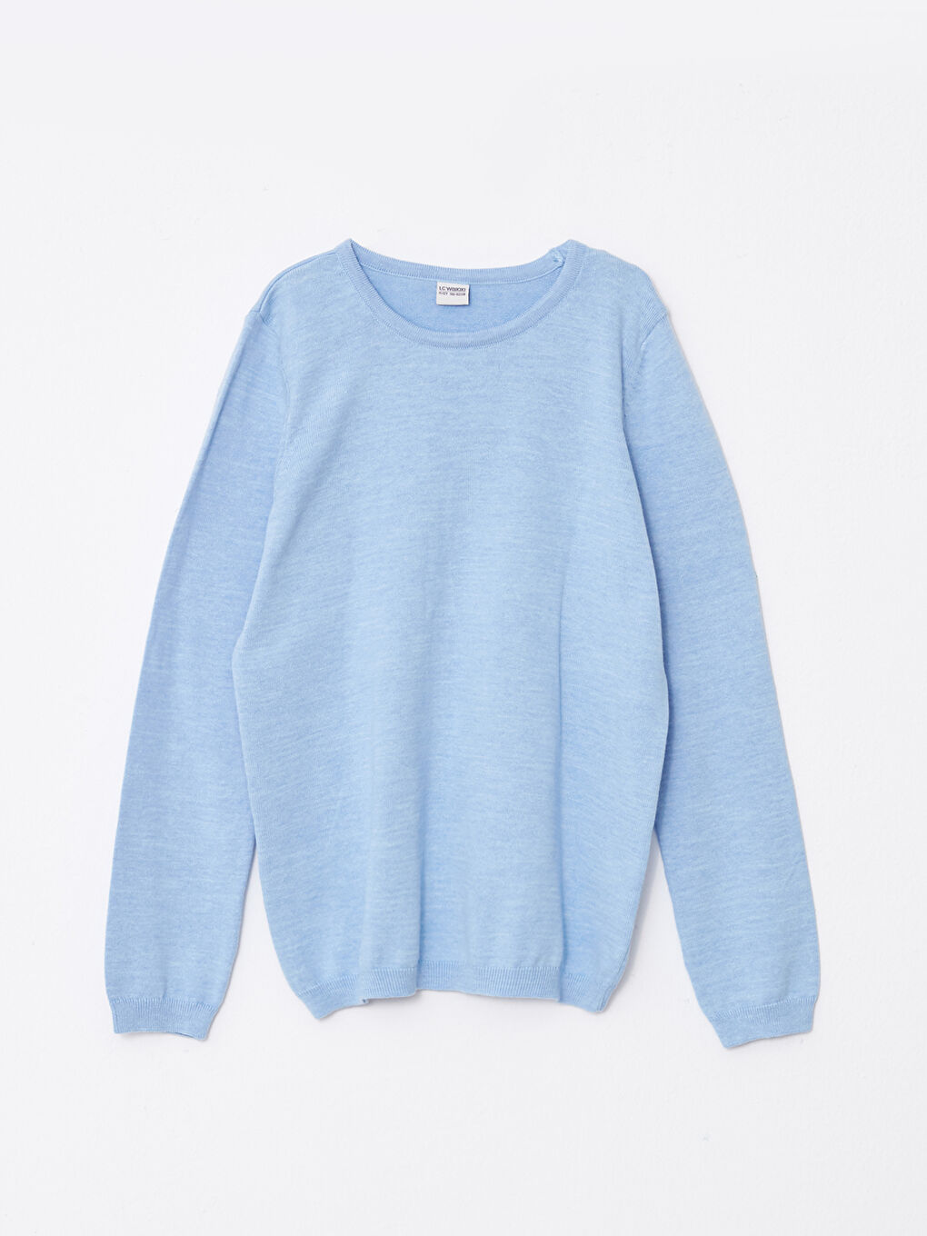 Crew Neck Basic Long Sleeve Girls' Knitwear Sweater