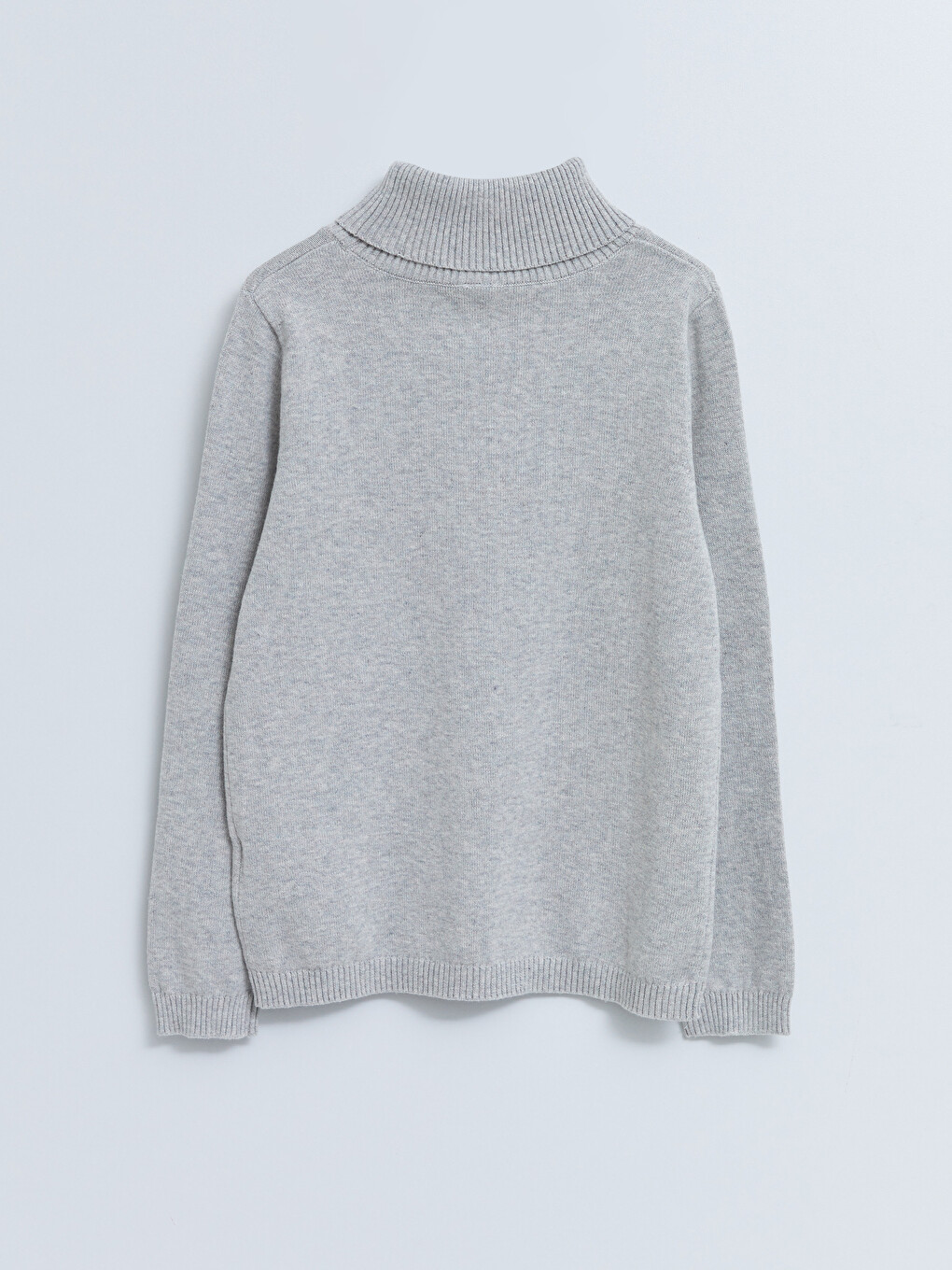 Turtleneck Basic Long Sleeve Girls' Knitwear Sweater-1