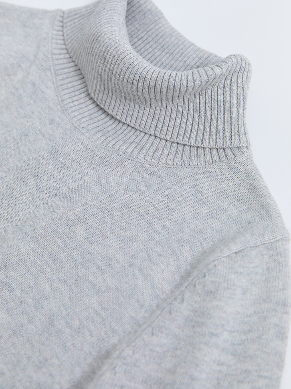 Turtleneck Basic Long Sleeve Girls' Knitwear Sweater-2