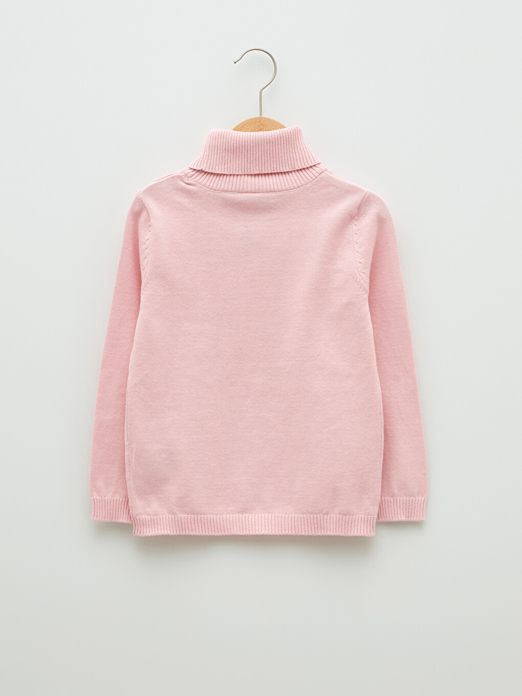 Turtleneck Basic Long Sleeve Girls' Knitwear Sweater-2