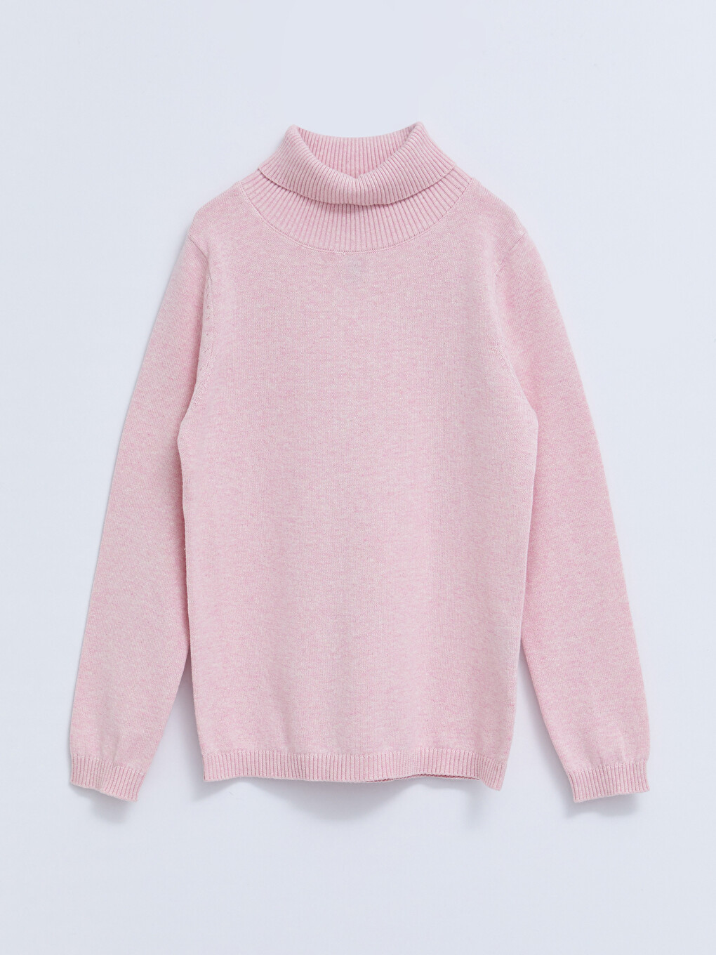 Turtleneck Basic Long Sleeve Girls' Knitwear Sweater