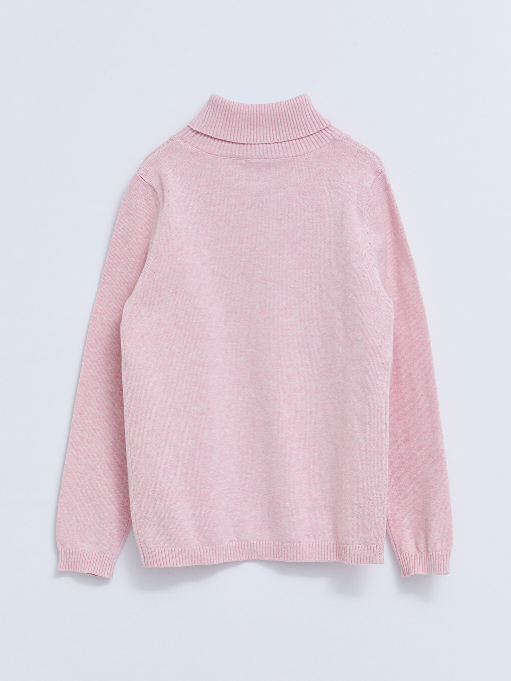 Turtleneck Basic Long Sleeve Girls' Knitwear Sweater-1