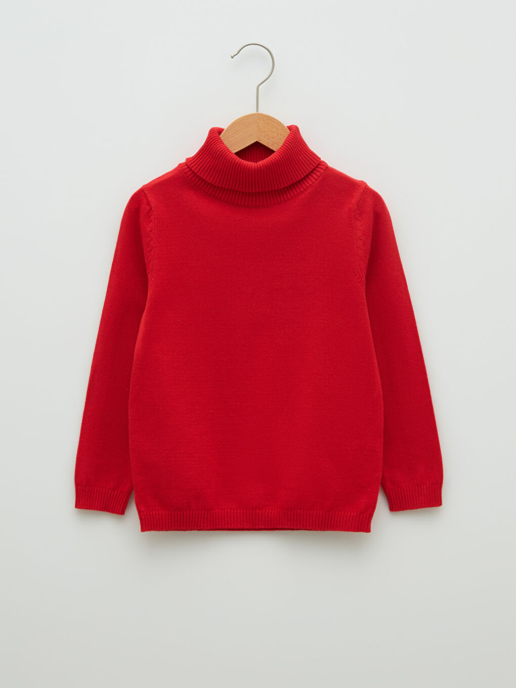 بلوفر تريكو كم طويل ياقة هاي نيك للبنات