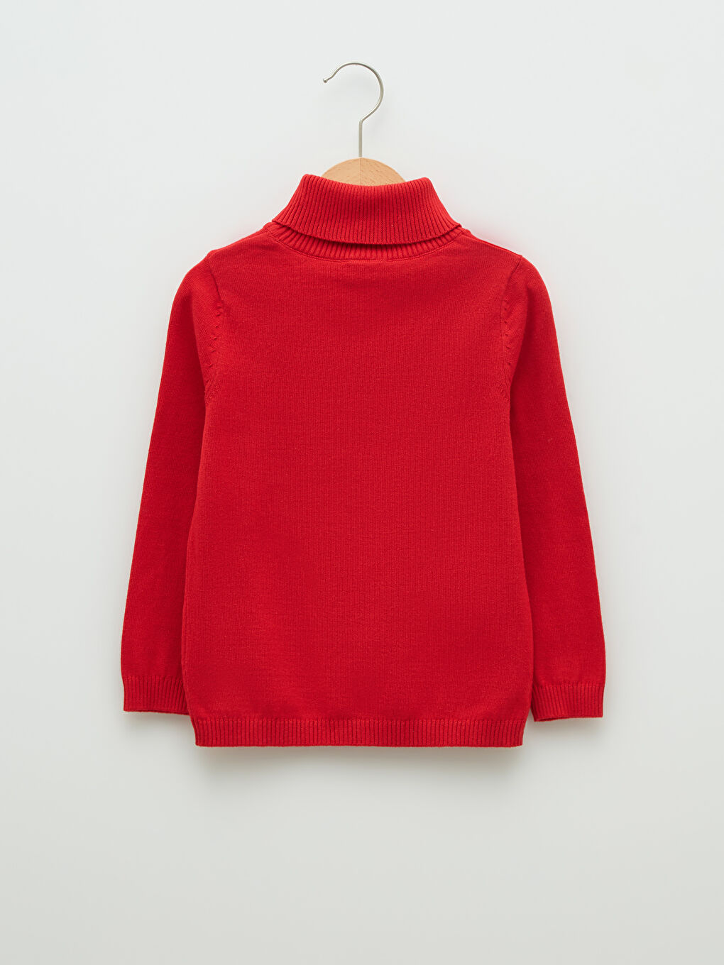 بلوفر تريكو كم طويل ياقة هاي نيك للبنات-2