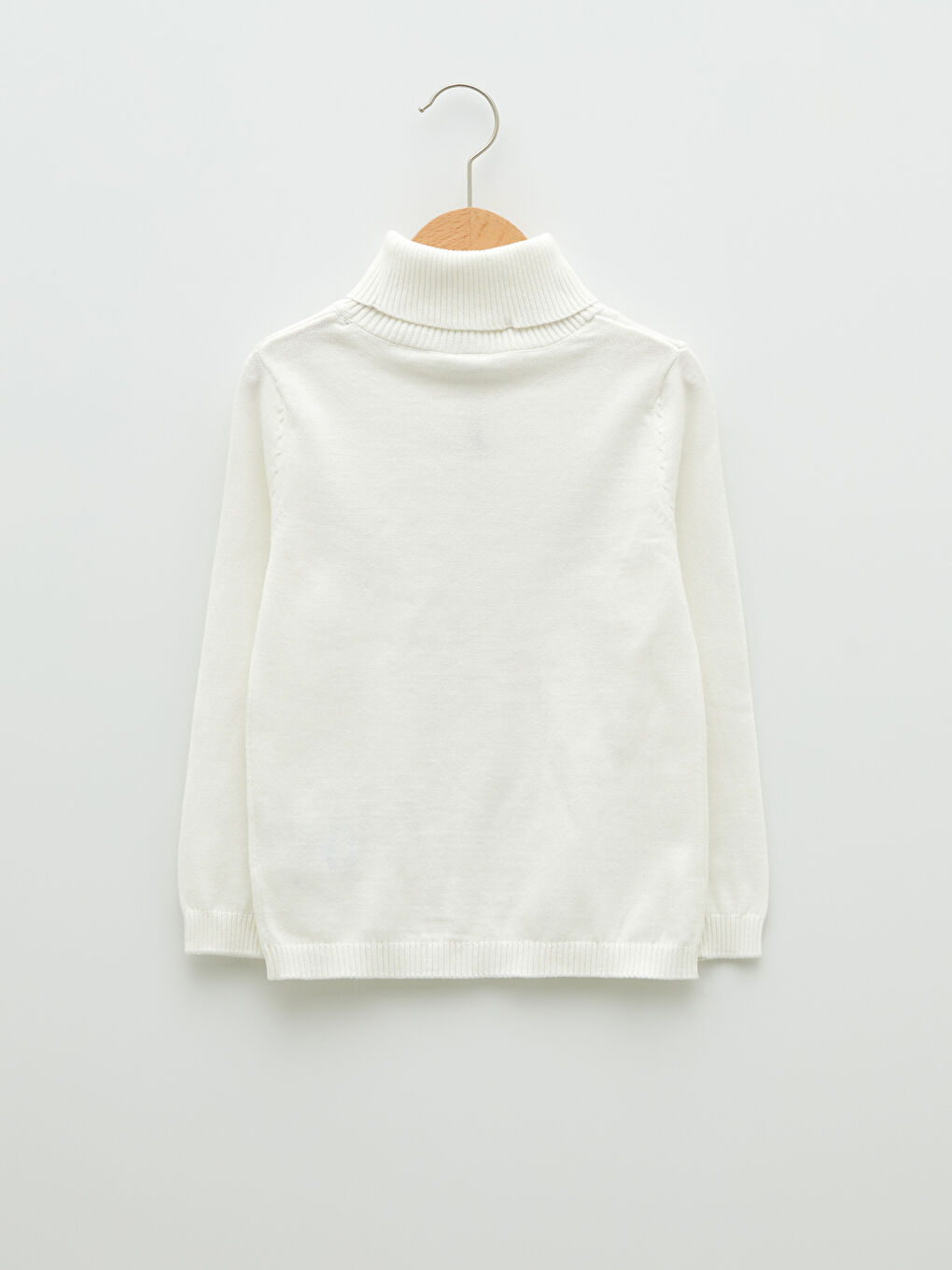 بلوفر تريكو كم طويل ياقة هاي نيك للبنات-2