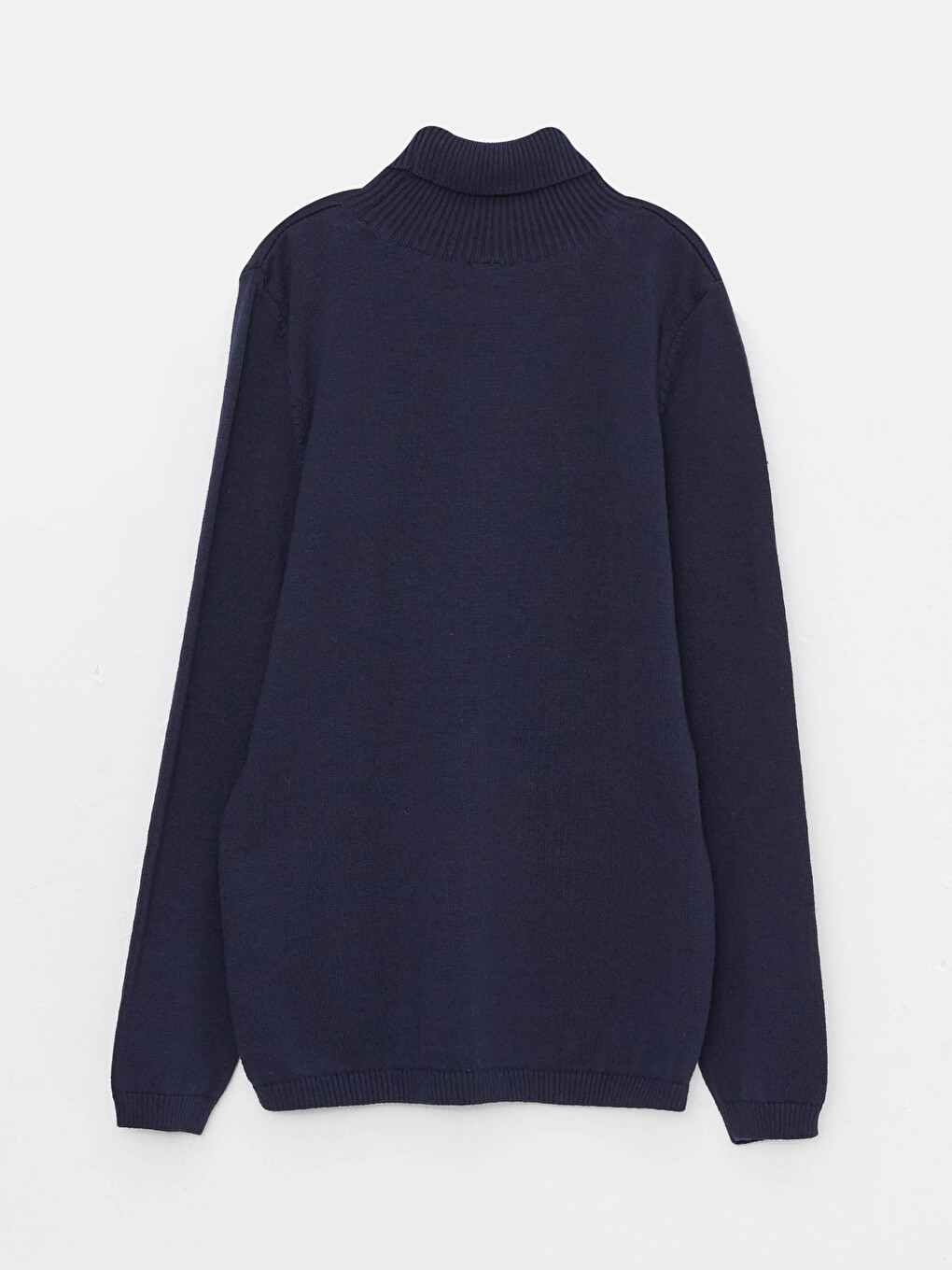 Turtleneck Basic Long Sleeve Girls' Knitwear Sweater-1