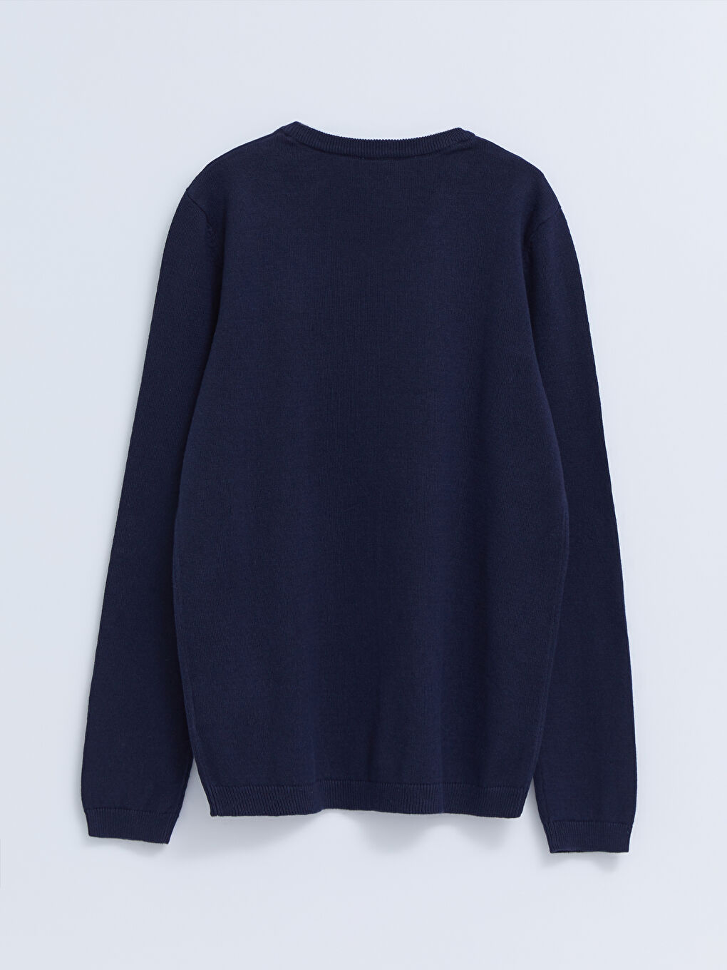 V-Neck Basic Long Sleeve Girls Knitwear Sweater-2