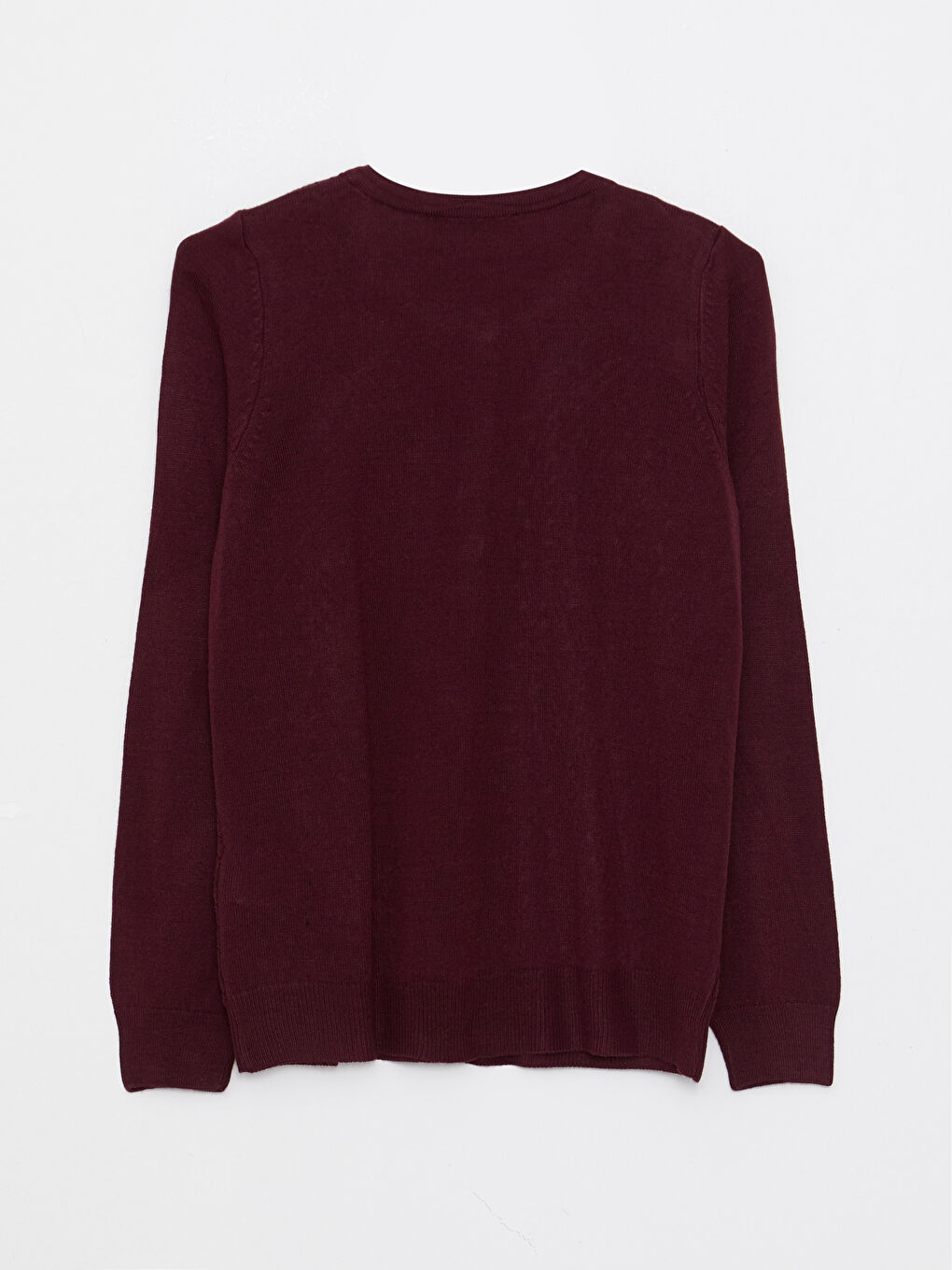 Crew Neck Self Patterned Long Sleeve Women's Tricot Cardigan-5