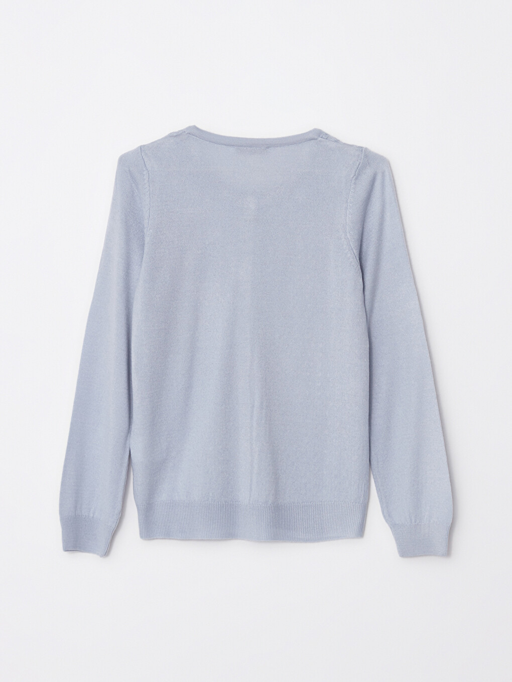 Crew Neck Self-patterned Women's Knitwear Cardigan-5