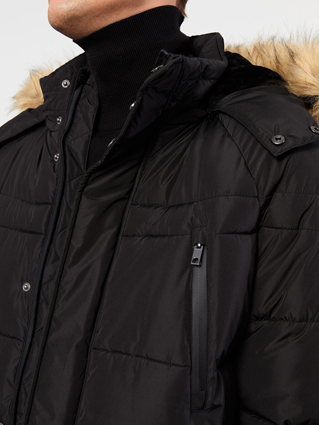 Standard Fit Hooded Men's Puffer Coat-4