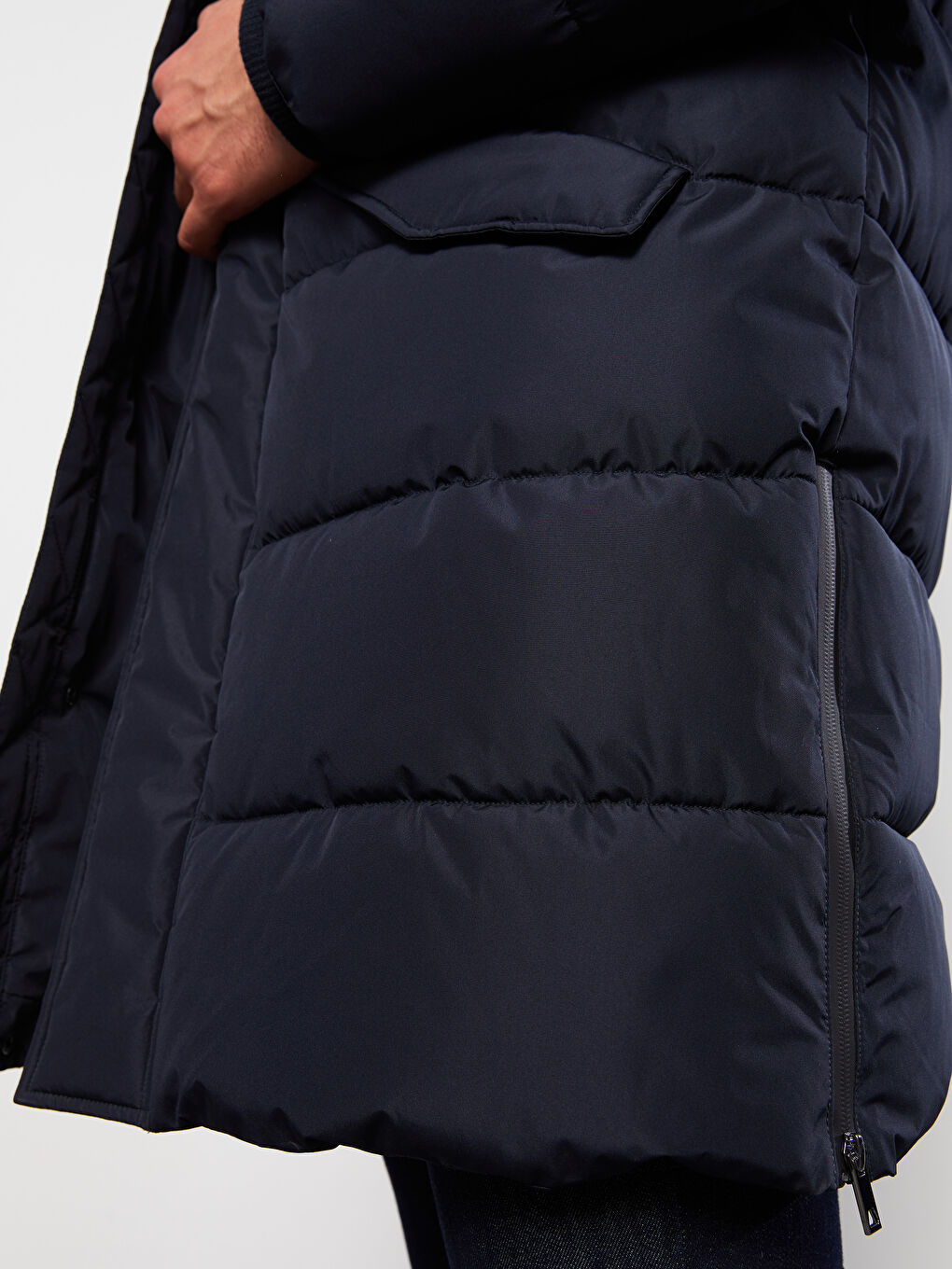 Regular Fit Steppmantel für Herren mit Kapuze-4