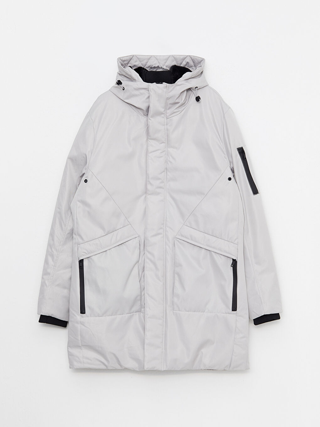 Regular Fit Hooded Men's Parka-6