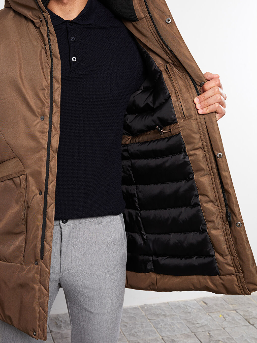 Regulär Geschnittener Kapuzen-Parka für Herren-4