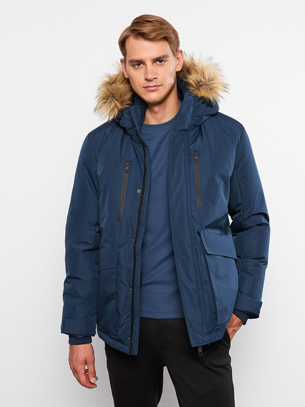 Standard Fit Hooded Men's Coat