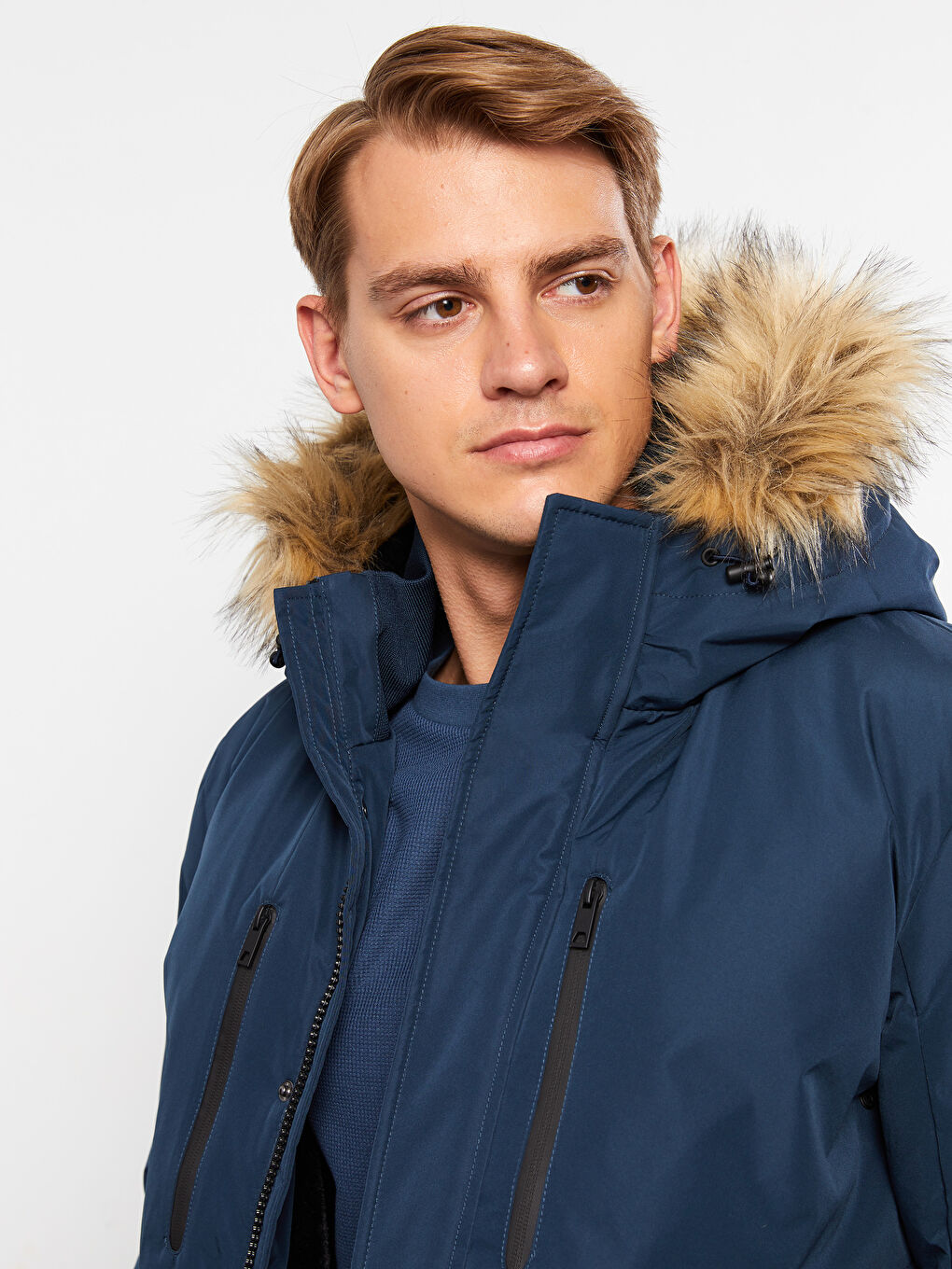 Standard Fit Hooded Men's Coat-1