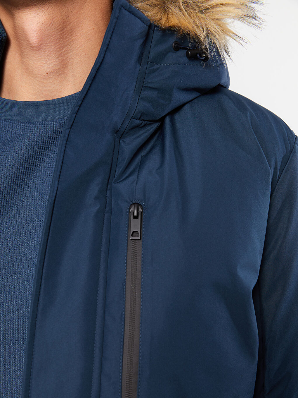 Standard Fit Hooded Men's Coat-3