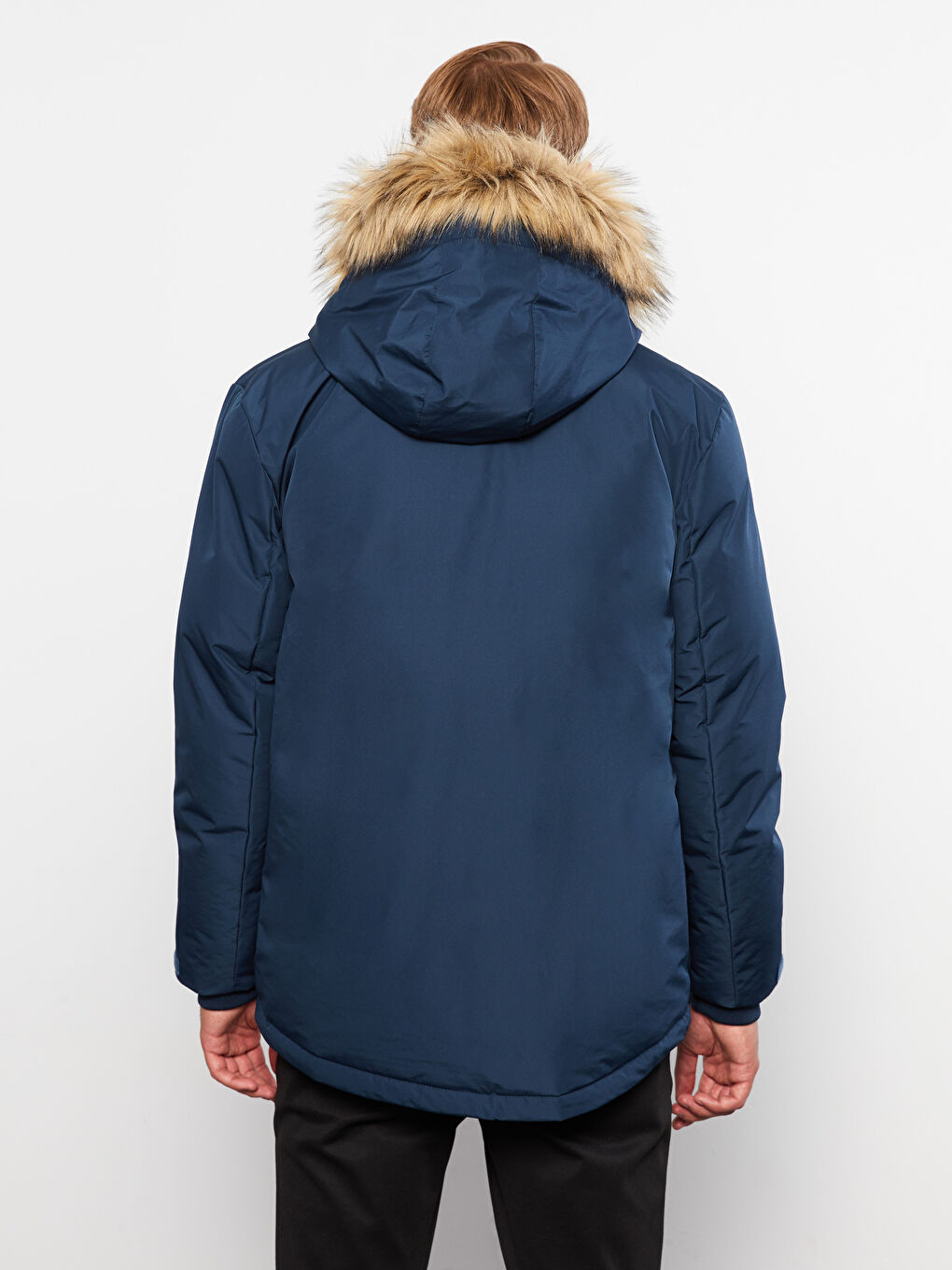 Standard Fit Hooded Men's Coat-5