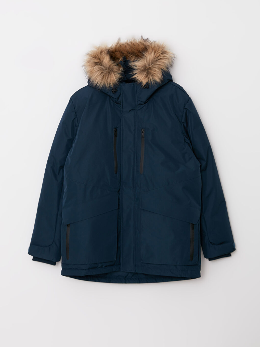 Standard Fit Hooded Men's Coat-6