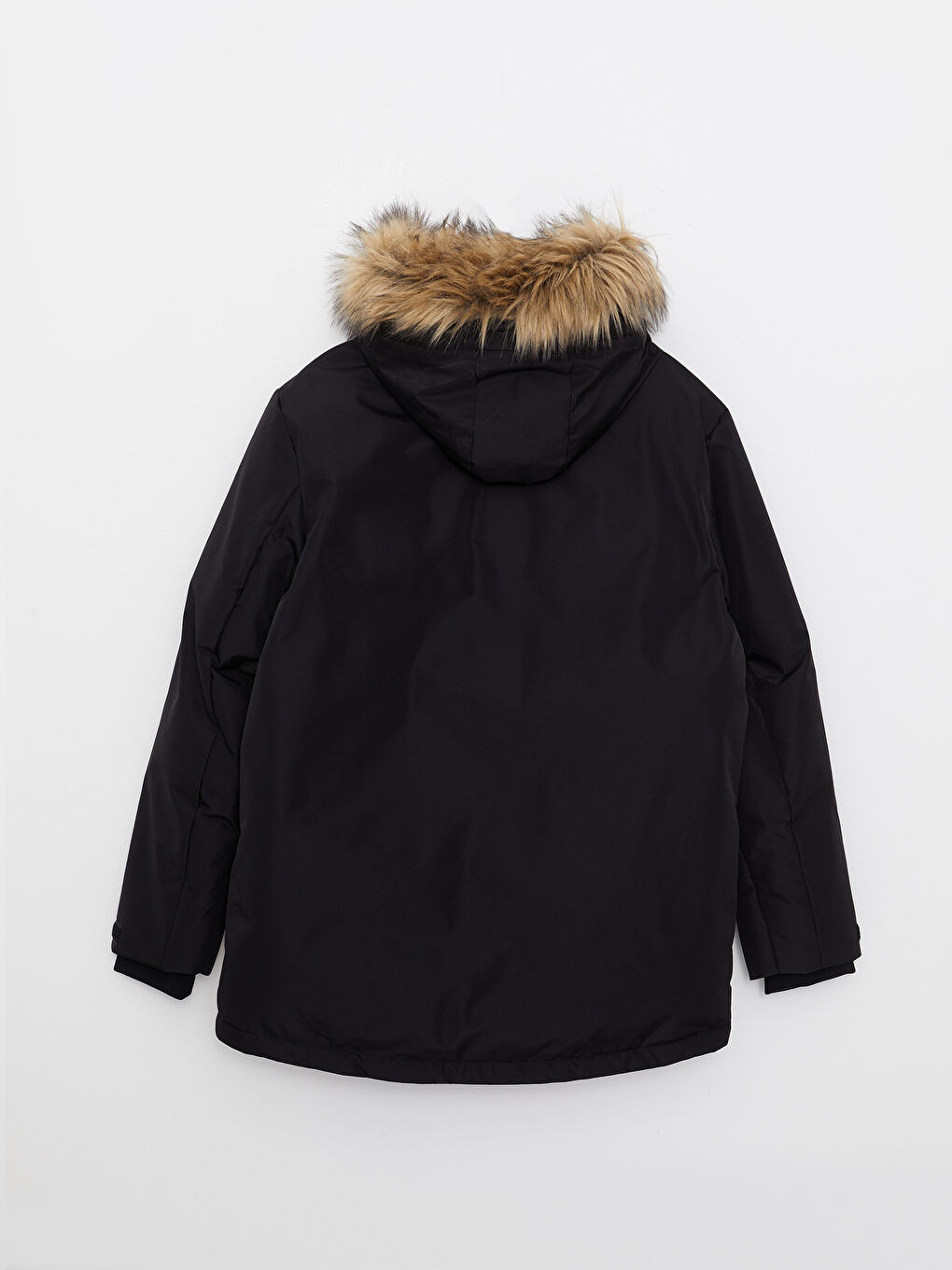 Standart Kalıp Kapüşonlu Erkek Mont-7