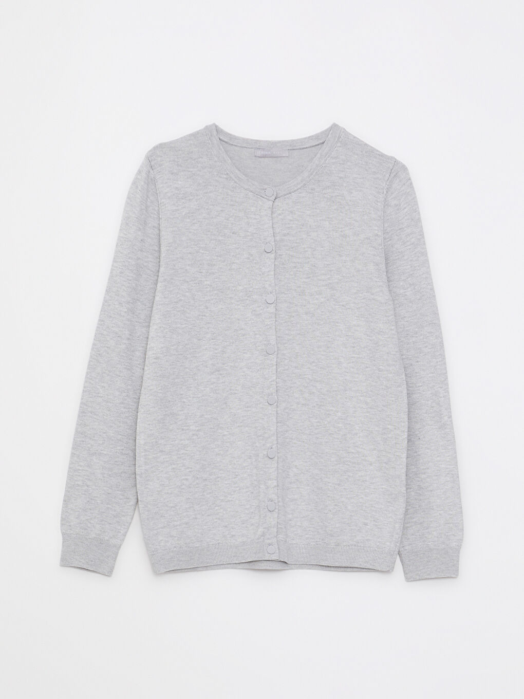 Crew Neck Plain Long Sleeve Women's Knitwear Cardigan-7