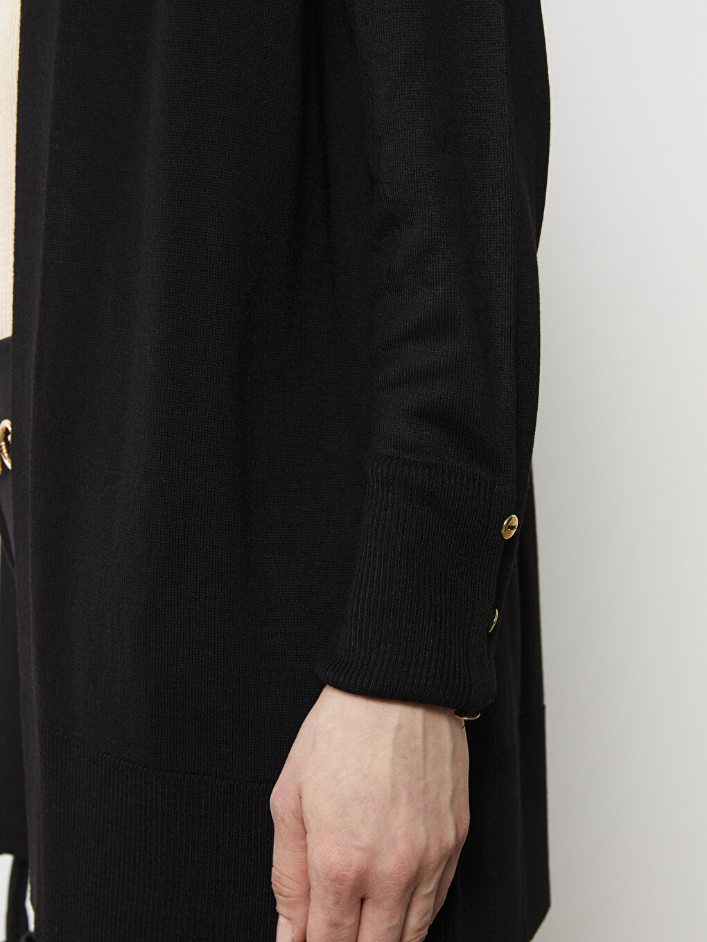 Shawl Collar Plain Long Sleeve Women's Knitwear Cardigan-4