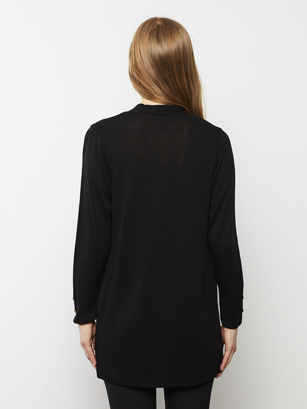 Shawl Collar Plain Long Sleeve Women's Knitwear Cardigan-5