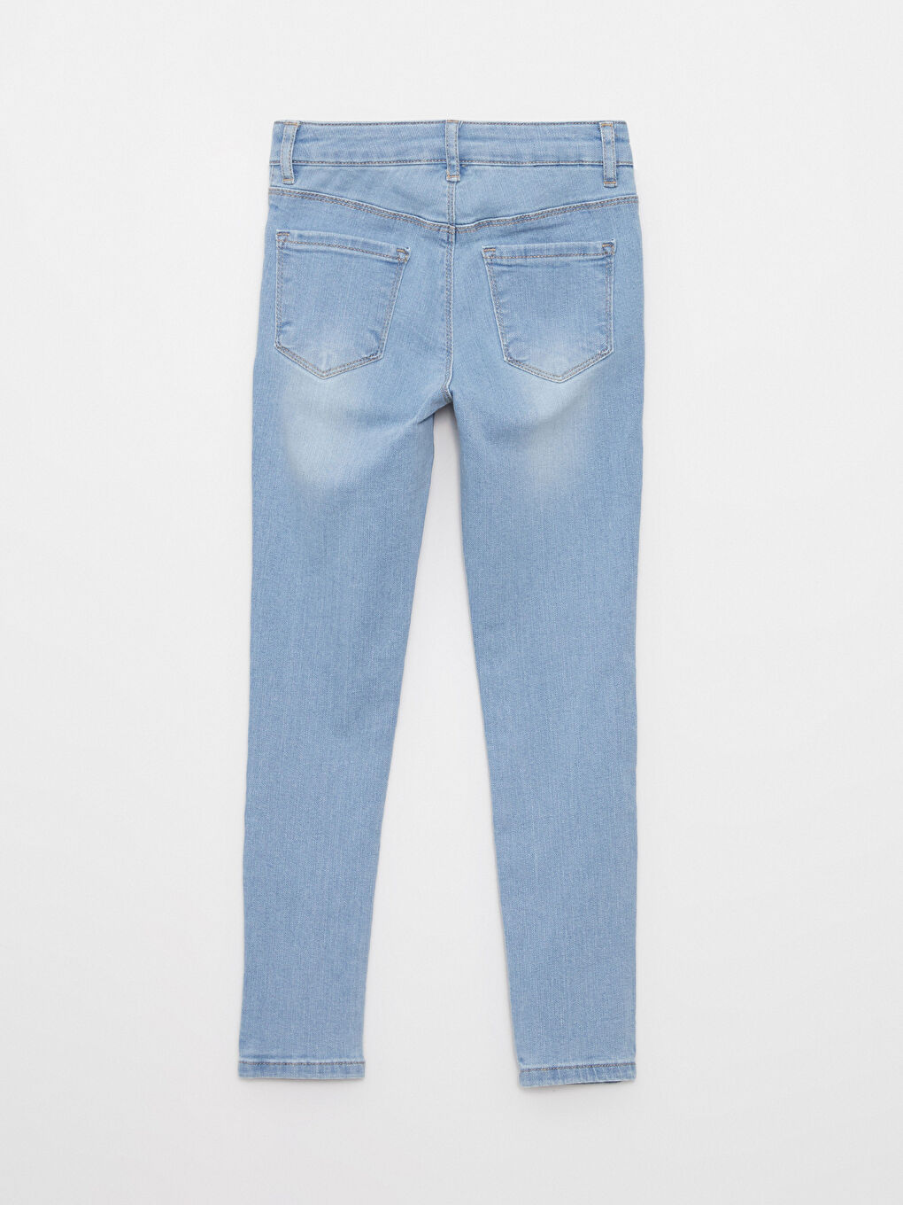 بنطلون دينيم بناتي بقصة رفيعة-1