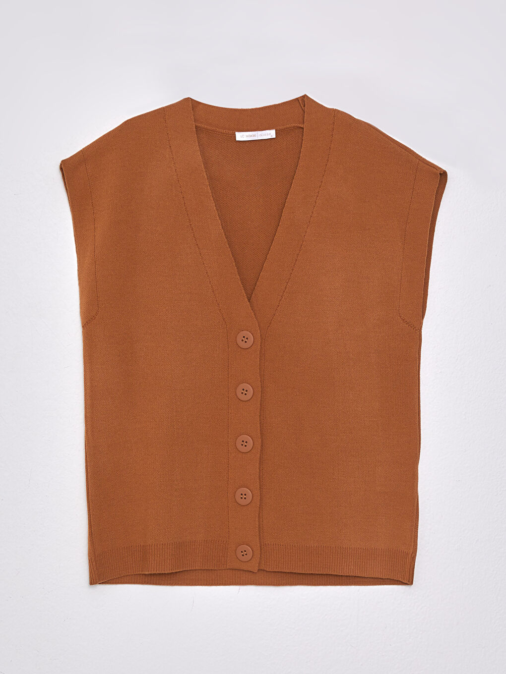 Vestă Tricotată pentru Femei cu Decolteu în V-6