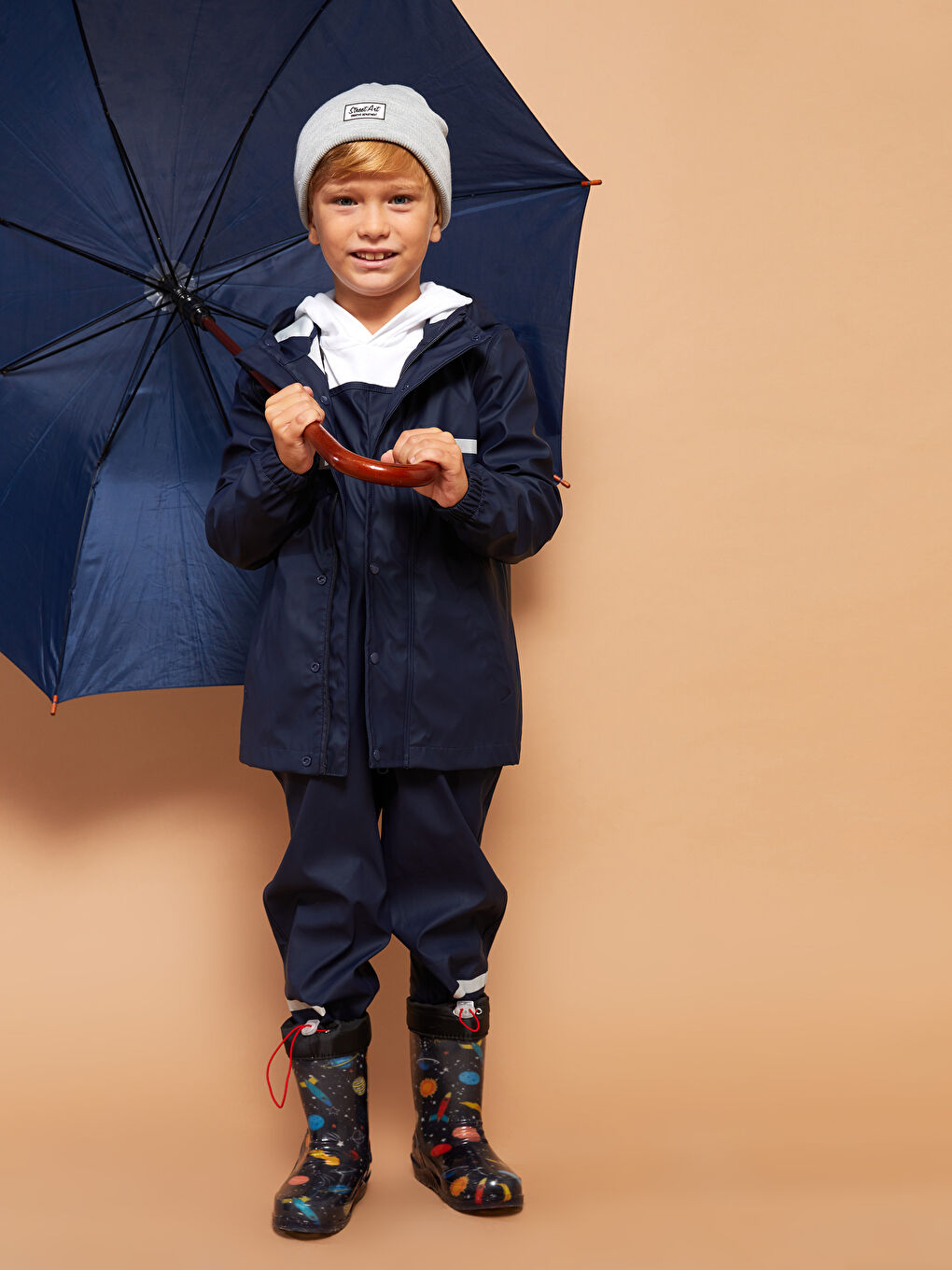 Pelerină de Ploaie și Salopetă Basic pentru Băieți