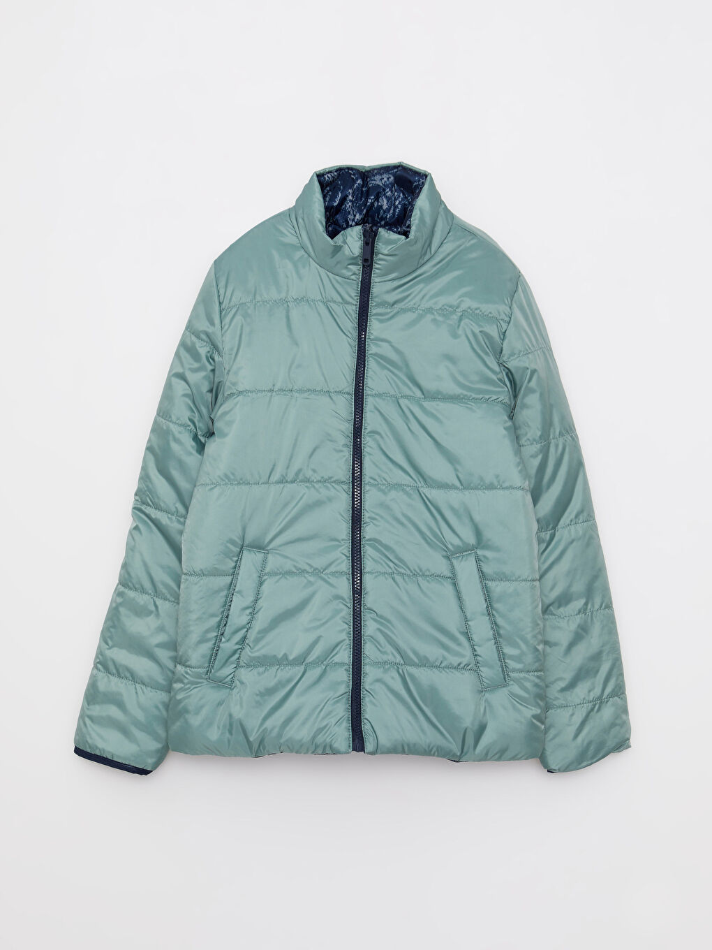 Түзу жағалы қайтымды ұлдарға арналған пальто-1