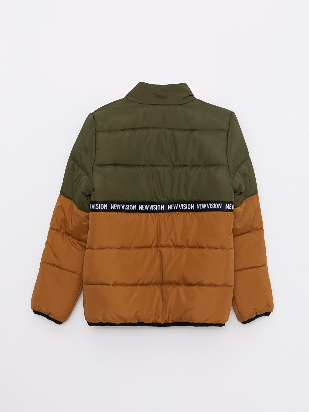 Turtle Neck Boy Coat with Color Block-1