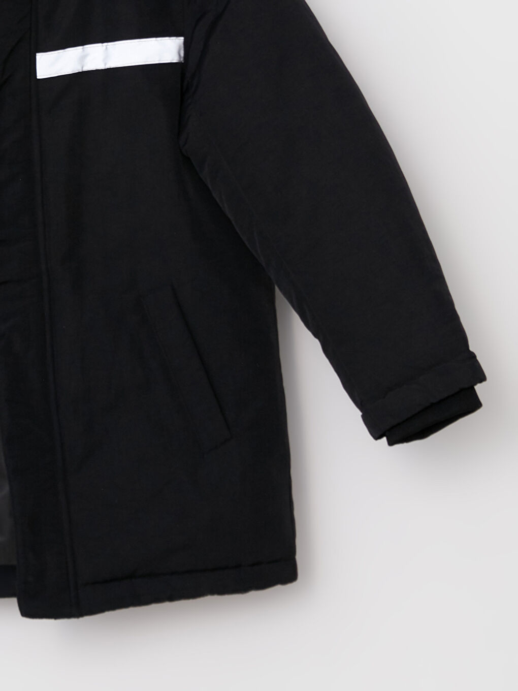 Dječak CRNA Puffer jakna/napuhana deblja jakna-1