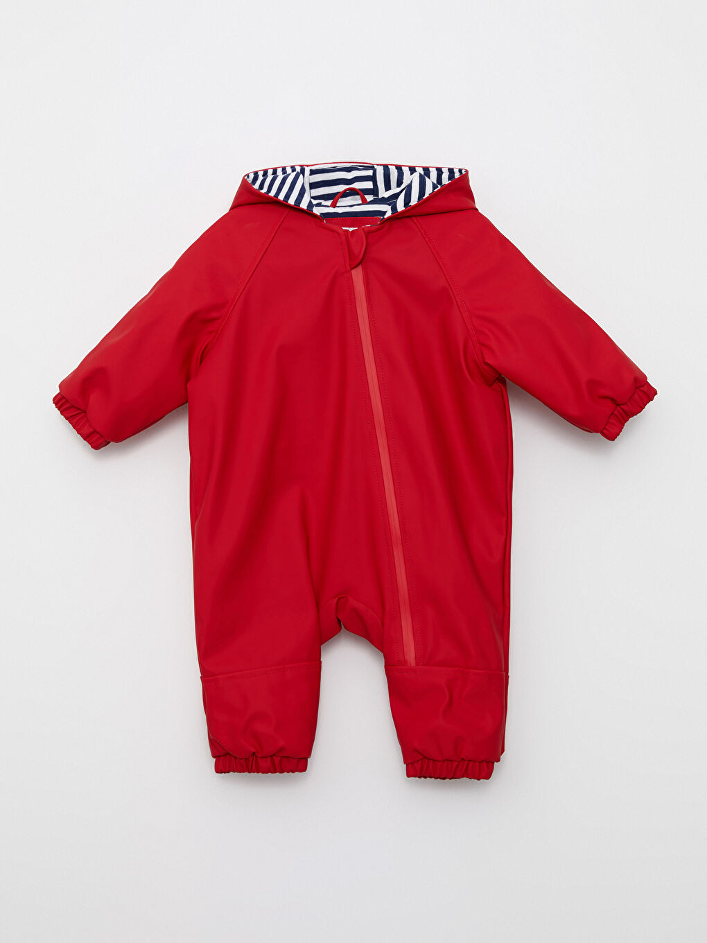 Kırmızı Kapüşonlu Uzun Kollu Unisex Bebek Astronot Mont