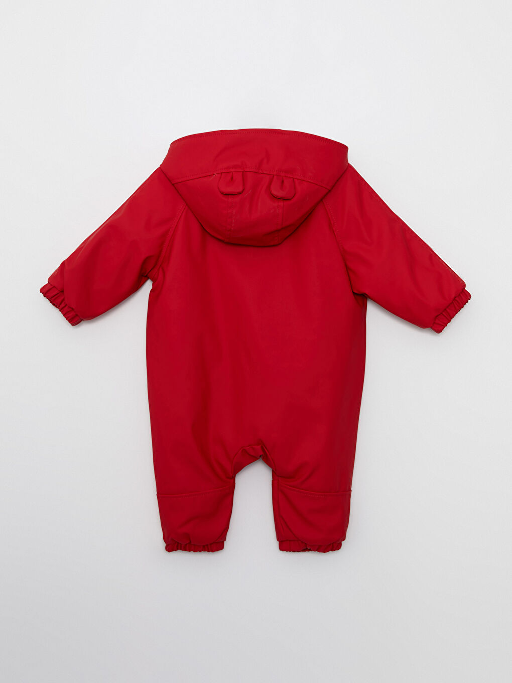 Kırmızı Kapüşonlu Uzun Kollu Unisex Bebek Astronot Mont-2