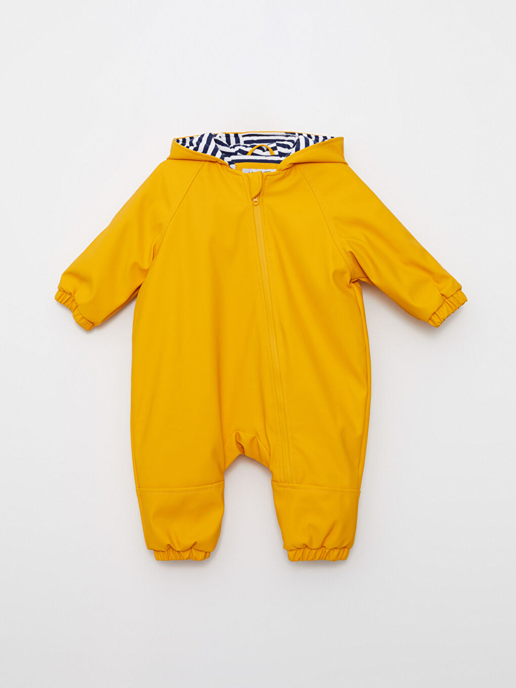 Sarı Kapüşonlu Uzun Kollu Unisex Bebek Astronot Mont