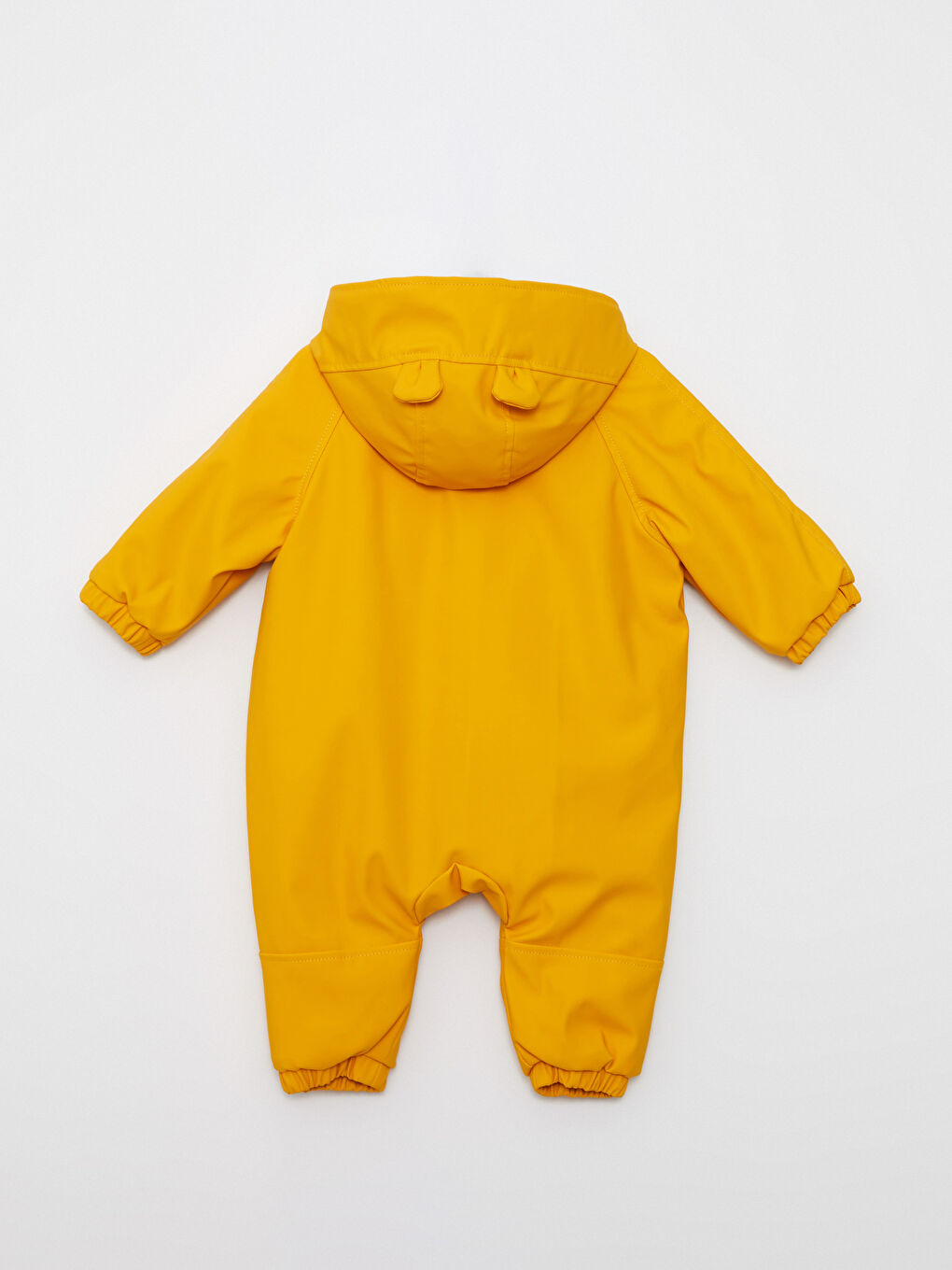 Sarı Kapüşonlu Uzun Kollu Unisex Bebek Astronot Mont-2