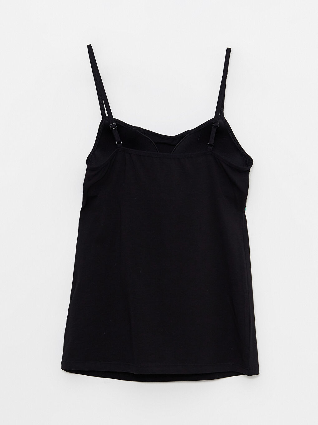 Siyah U Yaka Düz Kuplu Kadın İç Giyim Atlet-1