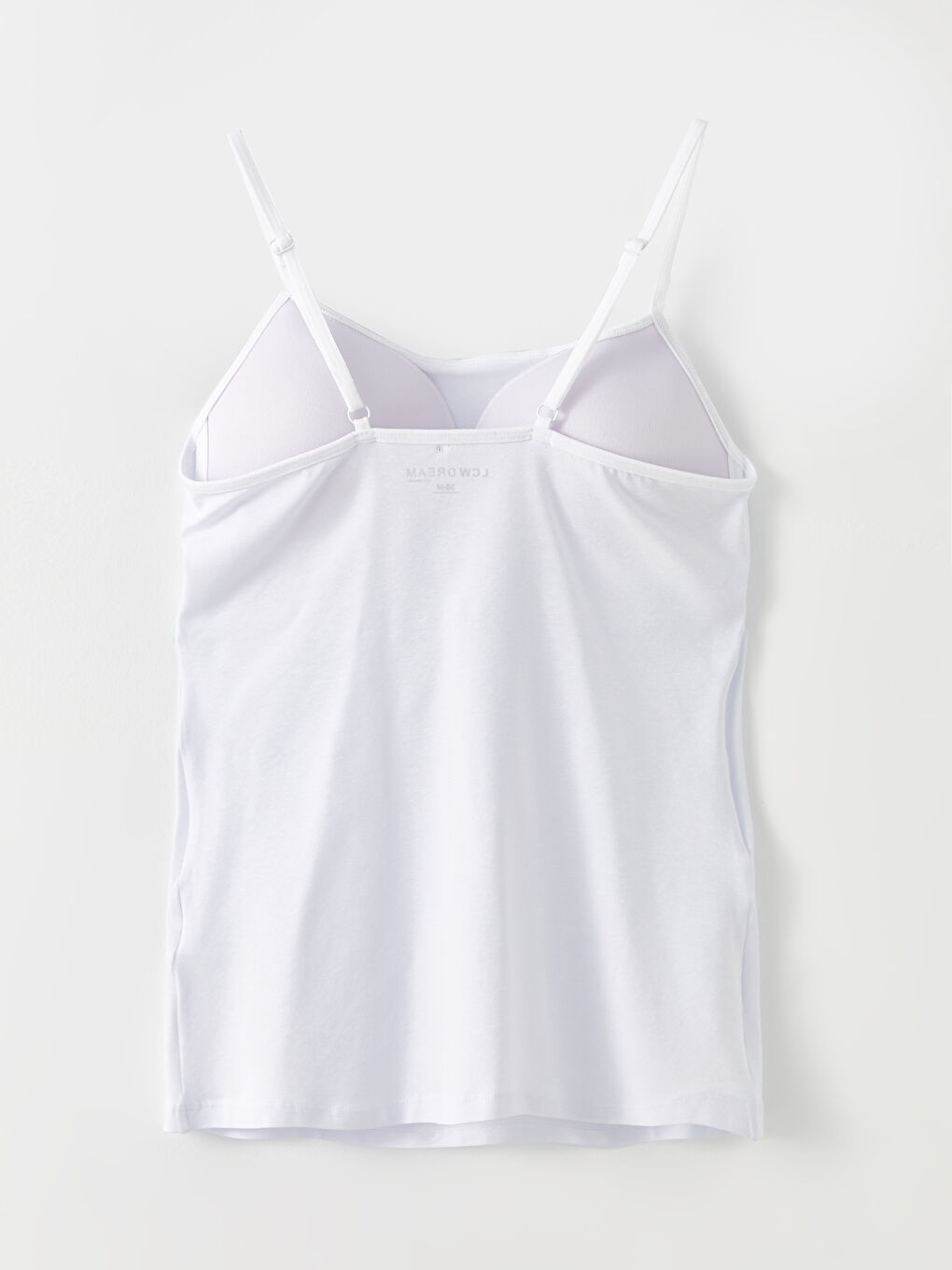 Beyaz U Yaka Düz Kuplu Kadın İç Giyim Atlet-1