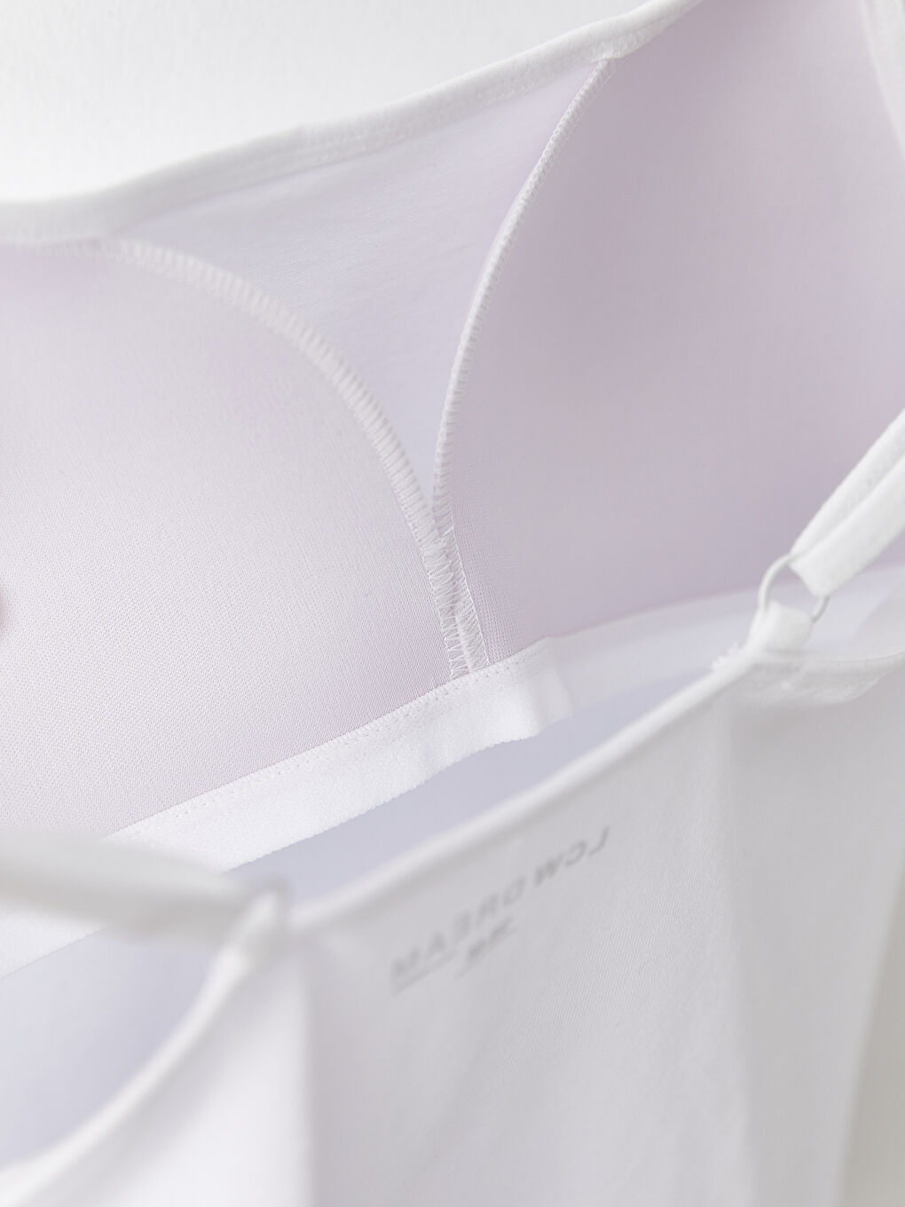 Beyaz U Yaka Düz Kuplu Kadın İç Giyim Atlet-2