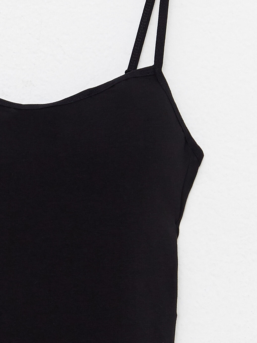 Siyah U Yaka Düz Kuplu Kadın İç Giyim Atlet-2