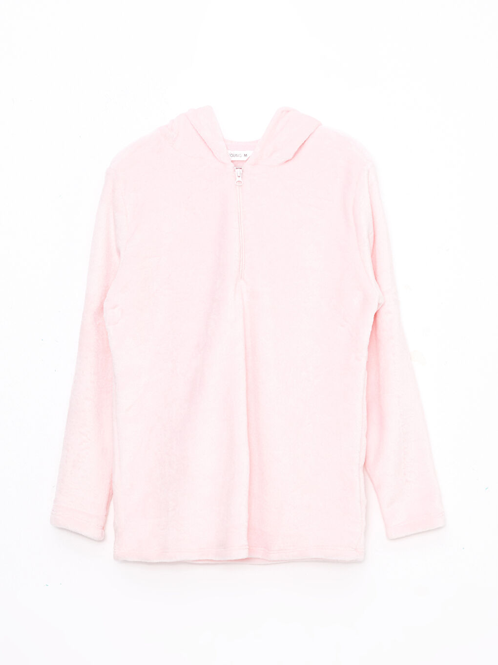 Hooded Plain Long Sleeve Plush Women's Pajamas Set-6