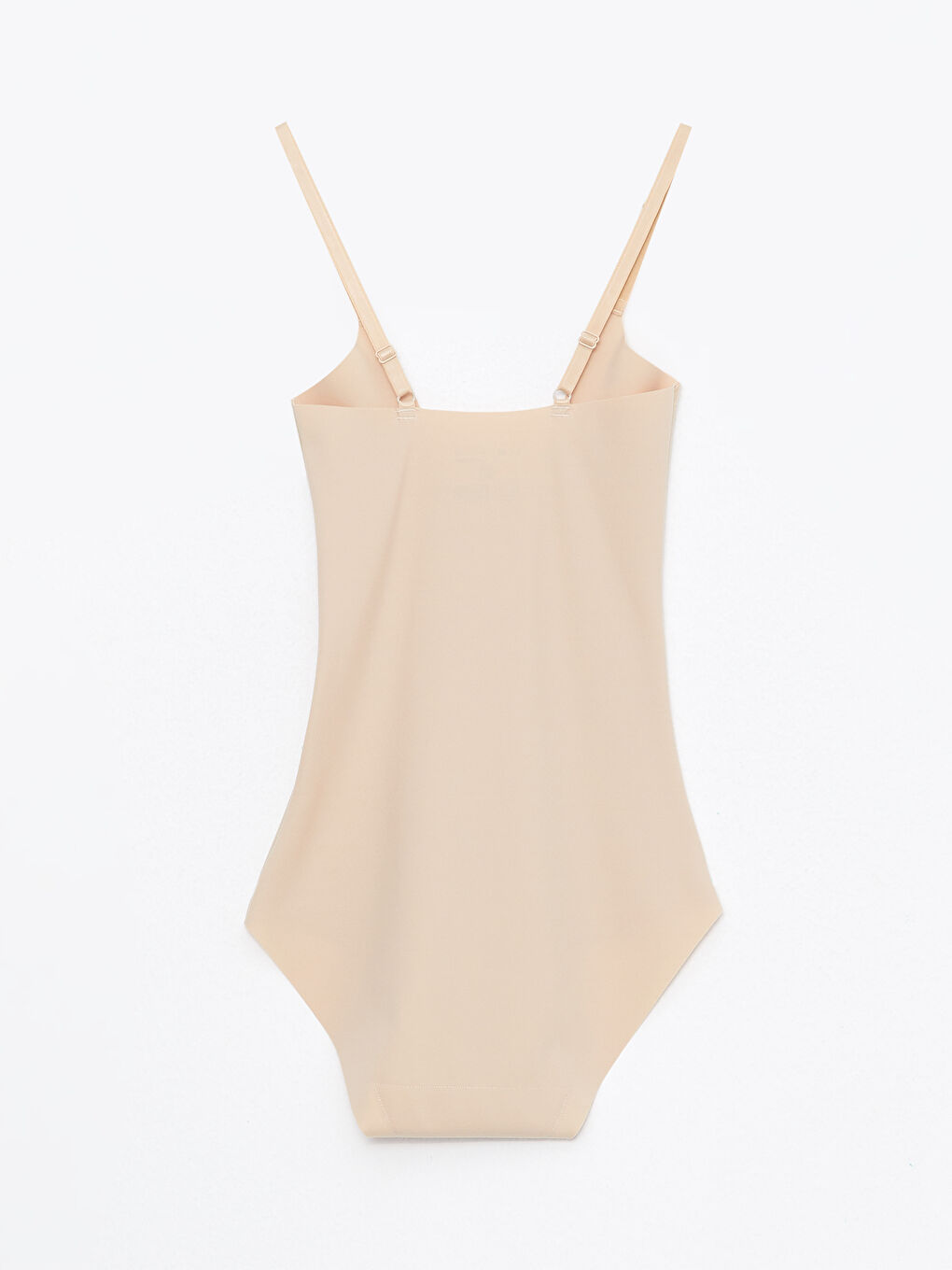Body Pour Femmes Uni À Bretelles Fines Et Col En U À Boutons-Pression-1